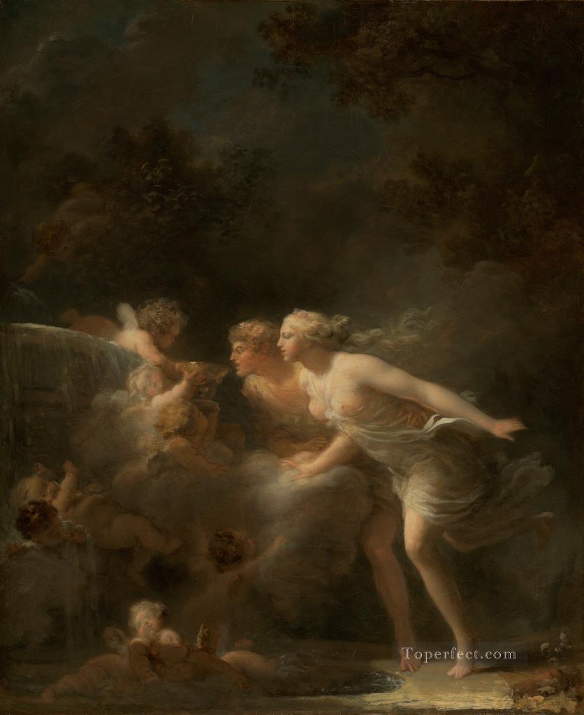 The Fountain of Love hedonism Jean Honore Fragonard Oil Paintings